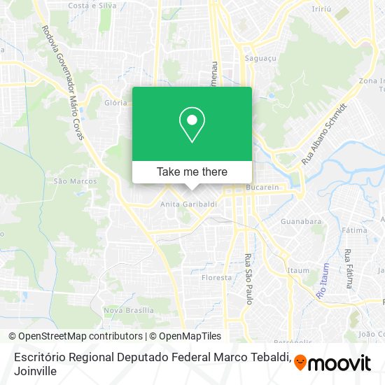Escritório Regional Deputado Federal Marco Tebaldi map