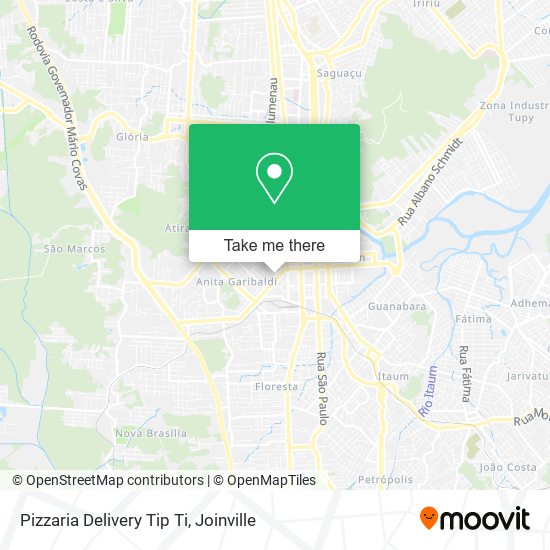 Pizzaria Delivery Tip Ti map
