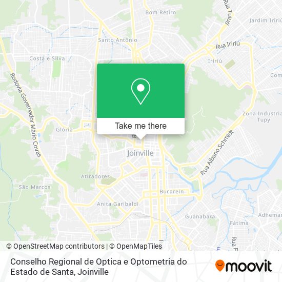 Conselho Regional de Optica e Optometria do Estado de Santa map