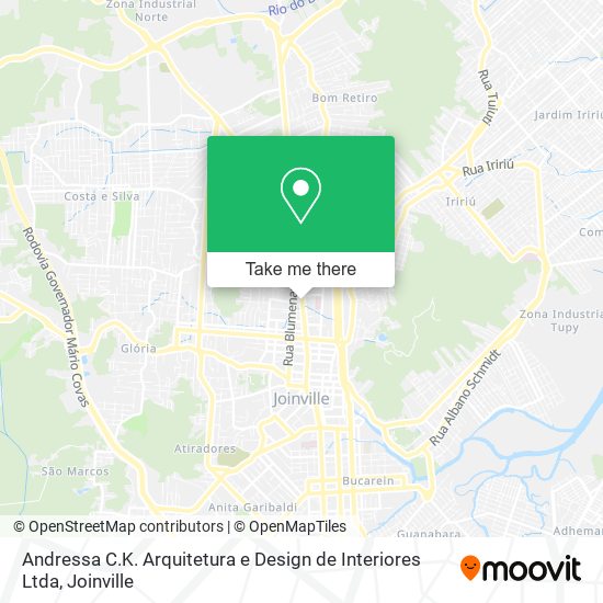 Andressa C.K. Arquitetura e Design de Interiores Ltda map