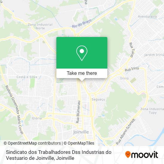 Mapa Sindicato dos Trabalhadores Dss Industrias do Vestuario de Joinville