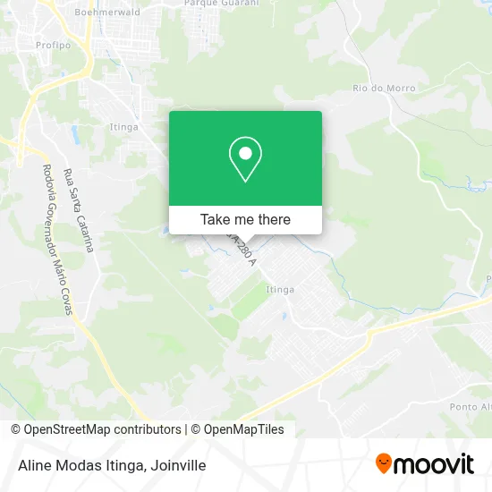 Aline Modas Itinga map