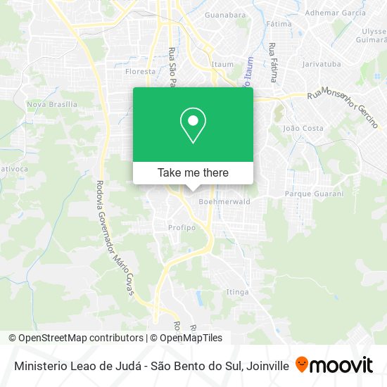 Ministerio Leao de Judá - São Bento do Sul map