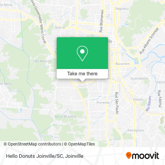 Mapa Hello Donuts Joinville/SC