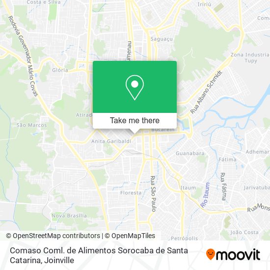 Comaso Coml. de Alimentos Sorocaba de Santa Catarina map