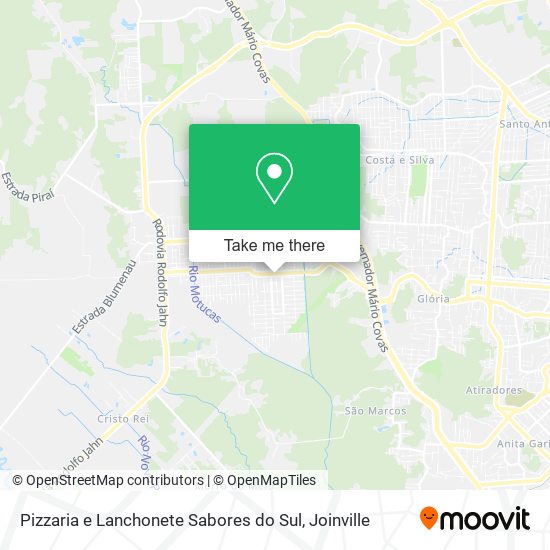 Mapa Pizzaria e Lanchonete Sabores do Sul