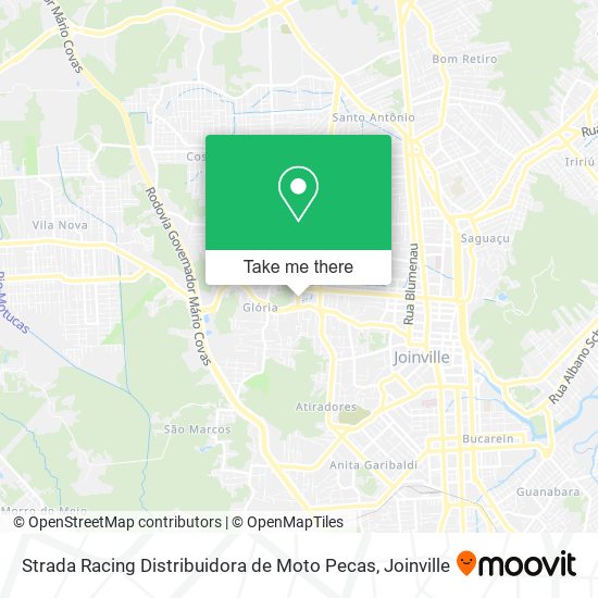 Strada Racing Distribuidora de Moto Pecas map