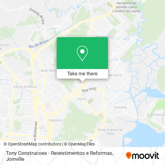 Mapa Tony Construcoes - Revestimentos e Reformas