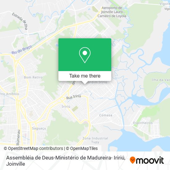 Mapa Assembléia de Deus-Ministério de Madureira- Iririú