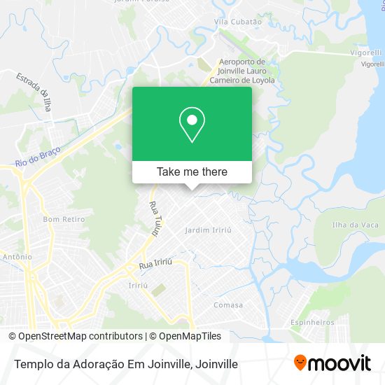 Mapa Templo da Adoração Em Joinville