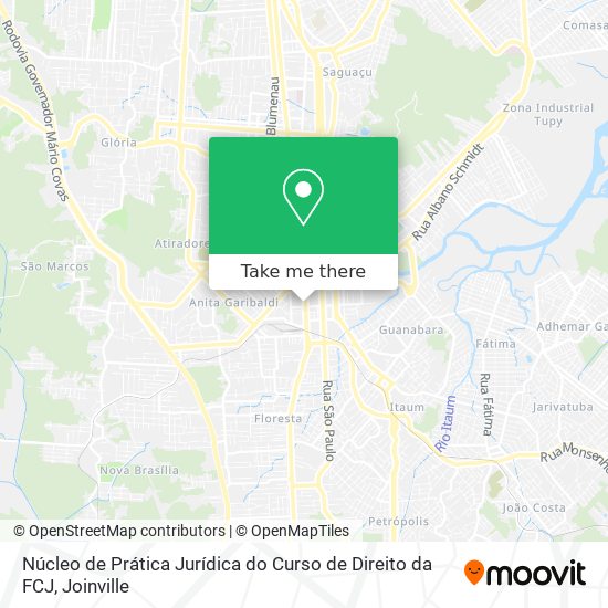 Núcleo de Prática Jurídica do Curso de Direito da FCJ map
