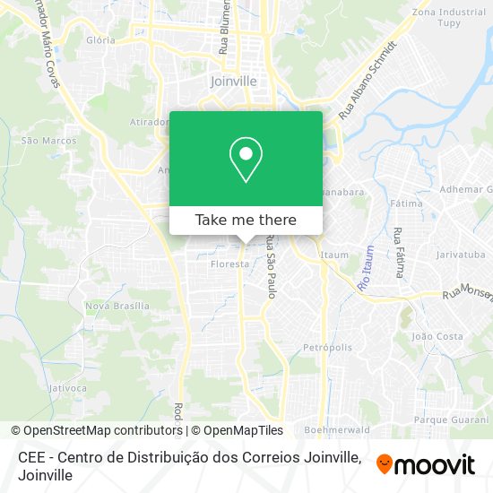 CEE - Centro de Distribuição dos Correios Joinville map