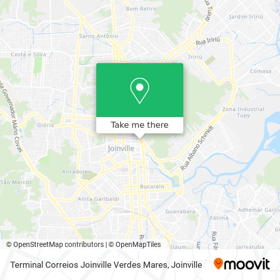 Mapa Terminal Correios Joinville Verdes Mares