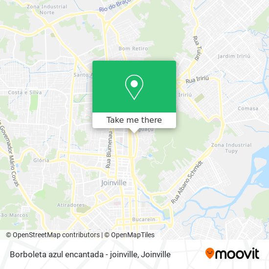 Borboleta azul encantada - joinville map