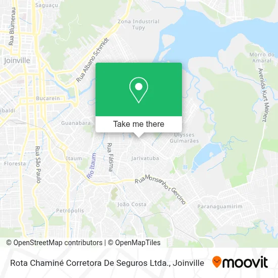 Rota Chaminé Corretora De Seguros Ltda. map