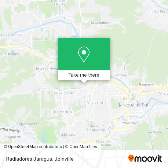 Radiadores Jaraguá map
