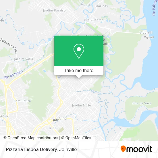 Pizzaria Lisboa Delivery map