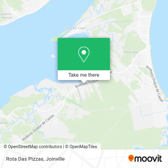 Rota Das Pizzas map
