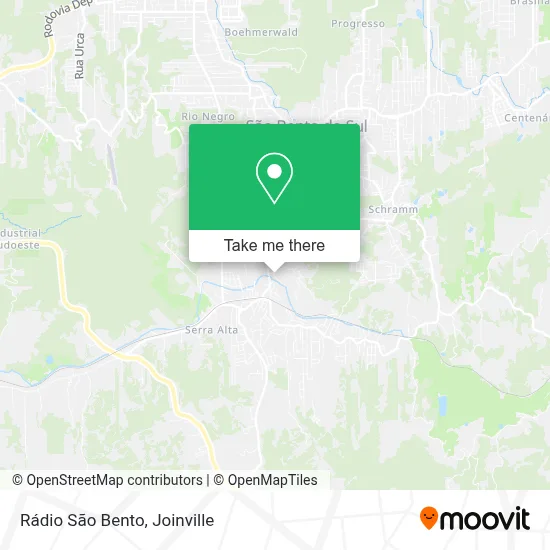 Rádio São Bento map
