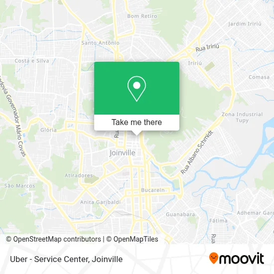 Uber - Service Center map
