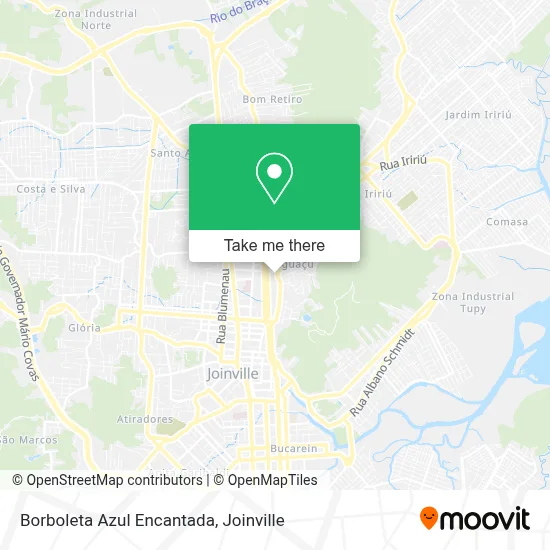 Borboleta Azul Encantada map