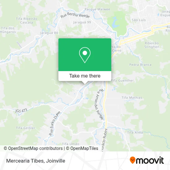 Mercearia Tibes map