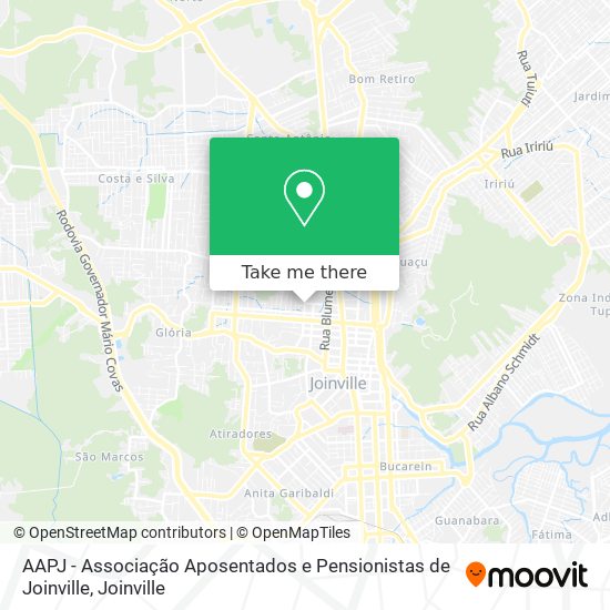 Mapa AAPJ - Associação Aposentados e Pensionistas de Joinville