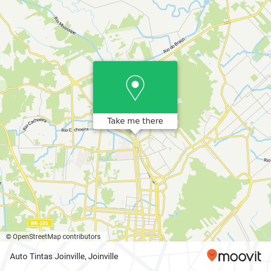 Mapa Auto Tintas Joinville
