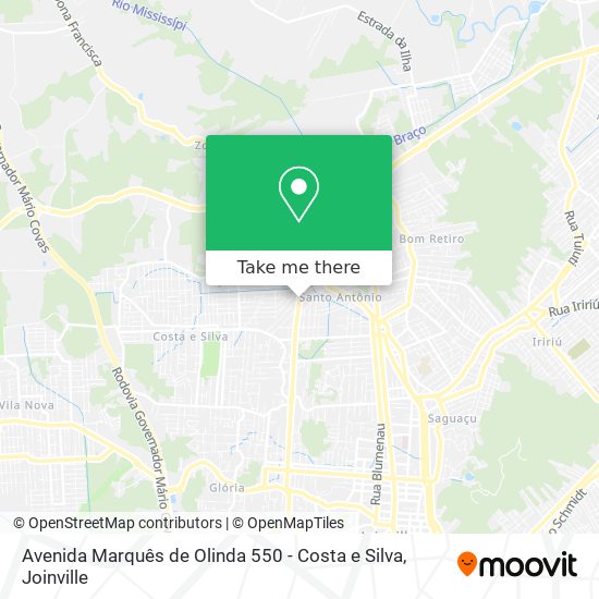 Mapa Avenida Marquês de Olinda 550 - Costa e Silva