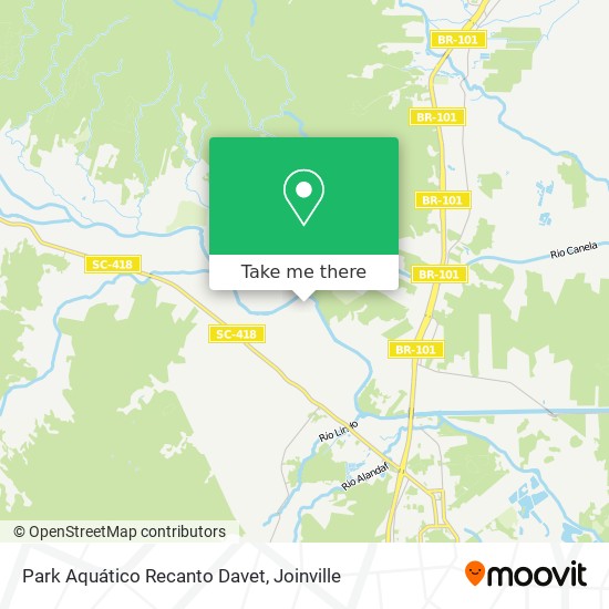 Park Aquático Recanto Davet map
