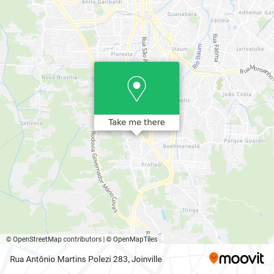 Rua Antônio Martins Polezi 283 map