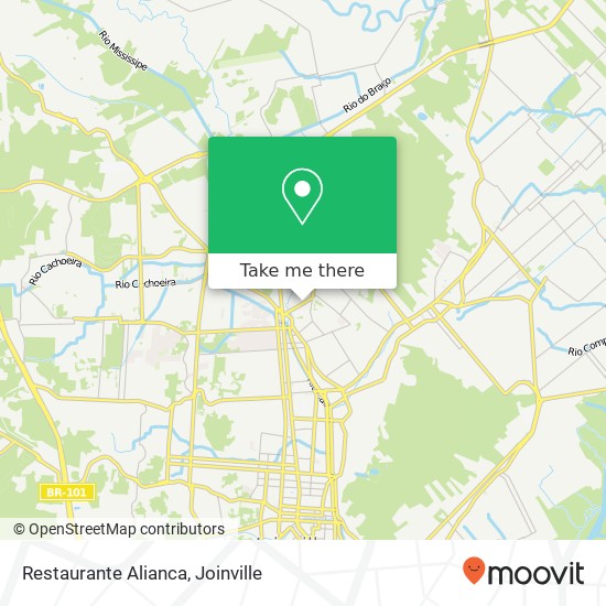 Mapa Restaurante Alianca, Rua General Câmara, 335 Bom Retiro Joinville-SC 89222-450