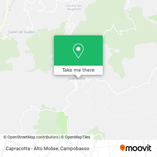 Capracotta - Alto Molise map