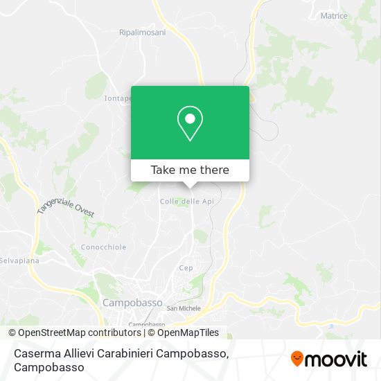 Caserma Allievi Carabinieri Campobasso map