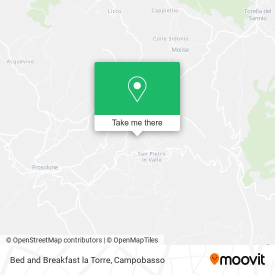 Bed and Breakfast la Torre map