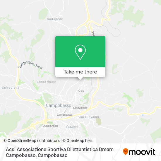 Acsi Associazione Sportiva Dilettantistica Dream Campobasso map