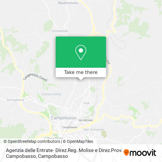 Agenzia delle Entrate- Direz.Reg. Molise e Direz.Prov. Campobasso map