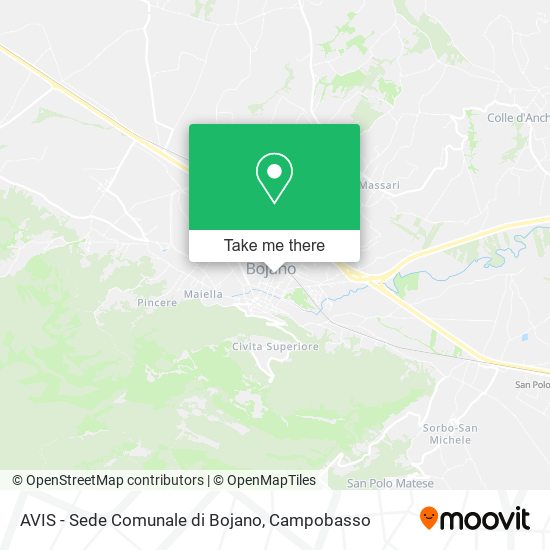 AVIS - Sede Comunale di Bojano map