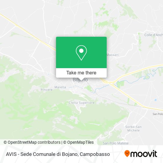AVIS - Sede Comunale di Bojano map