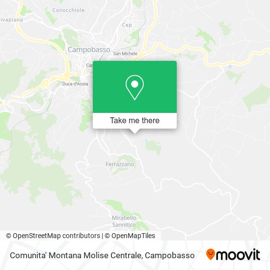 Comunita' Montana Molise Centrale map