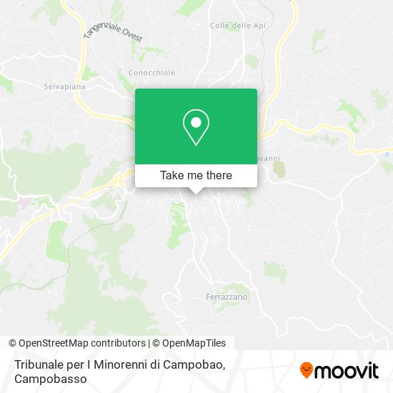 Tribunale per I Minorenni di Campobao map