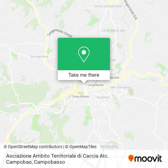 Aociazione Ambito Territoriale di Caccia Atc. Campobao map