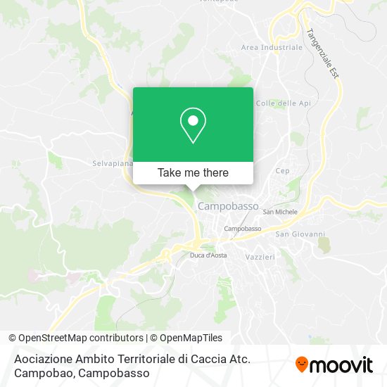 Aociazione Ambito Territoriale di Caccia Atc. Campobao map