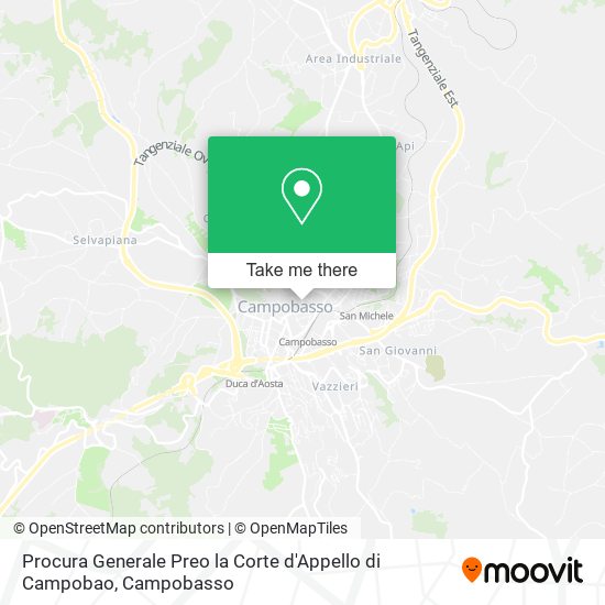 Procura Generale Preo la Corte d'Appello di Campobao map