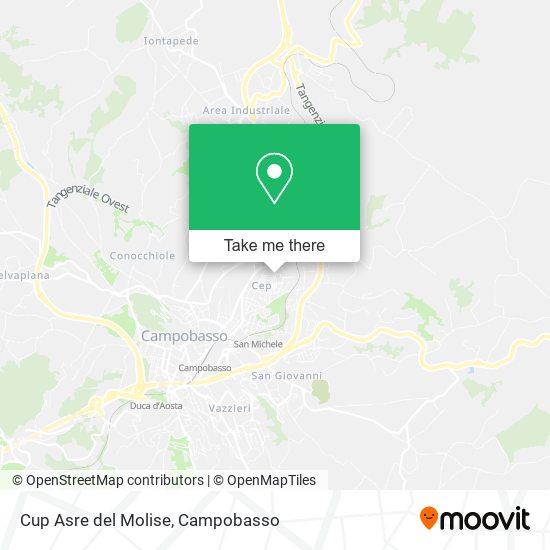 Cup Asre del Molise map