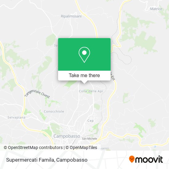 Supermercati Famila map