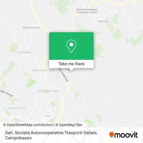 Sati. Società Autocooperative Trasporti Italiani map