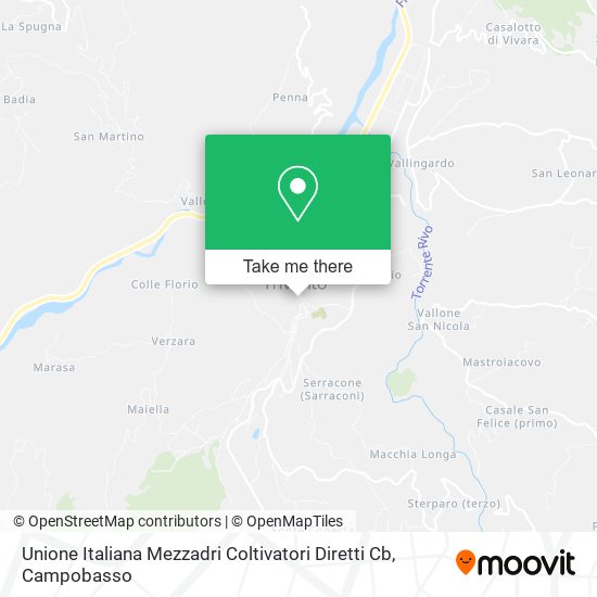 Unione Italiana Mezzadri Coltivatori Diretti Cb map