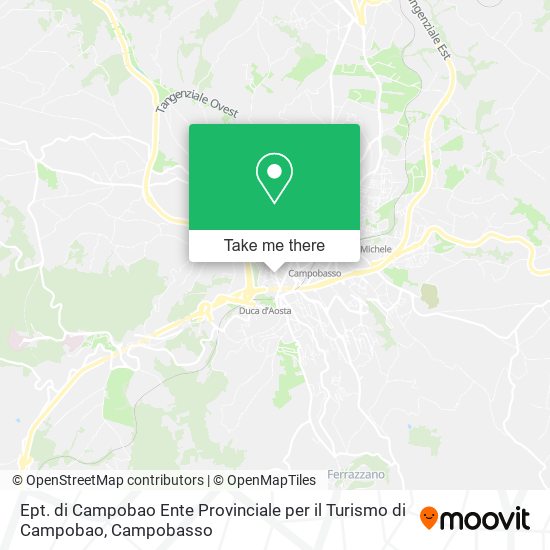 Ept. di Campobao Ente Provinciale per il Turismo di Campobao map