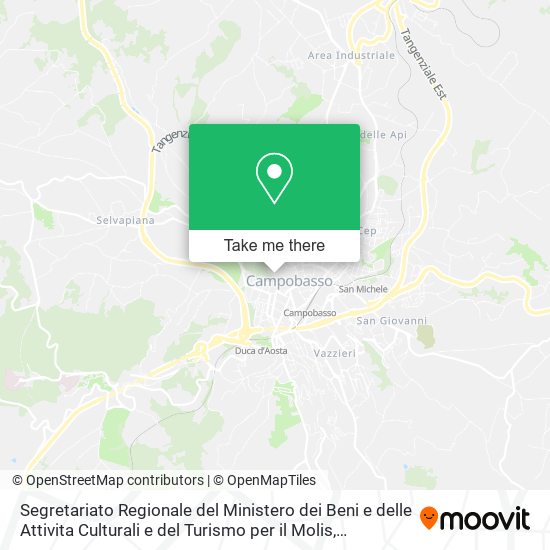 Segretariato Regionale del Ministero dei Beni e delle Attivita Culturali e del Turismo per il Molis map